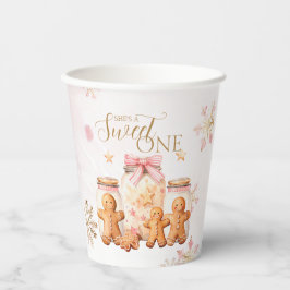 Vasos De Papel Chica de los Navidades de Gingerbread Sweet Pink