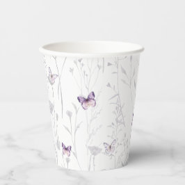 Vasos De Papel Chica de mariposa Boho Wildflower Baby Shower