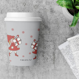 Vasos De Papel Chica de navidad