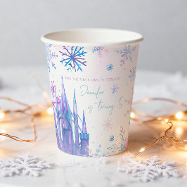 Vasos De Papel Chica de Nieve de Winter Wonderland