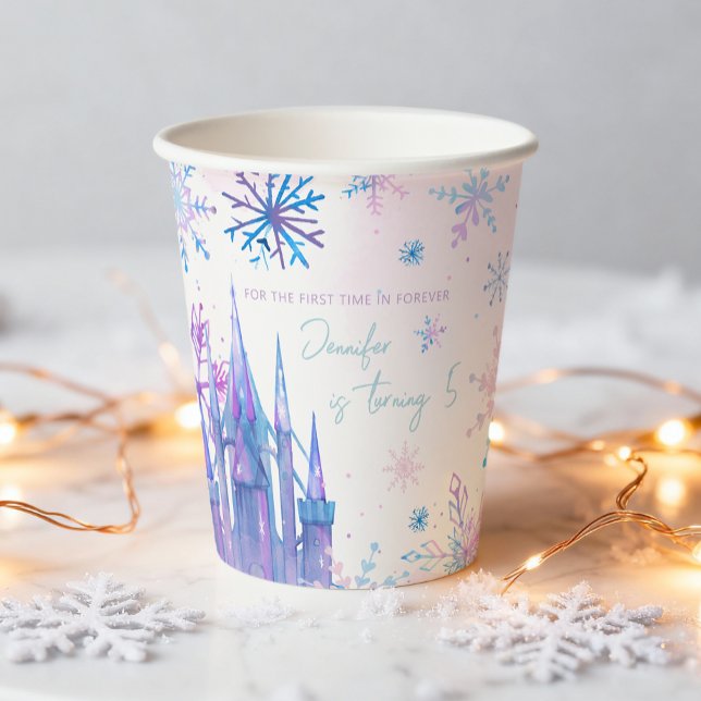 Vasos De Papel Chica de Nieve de Winter Wonderland (Subido por el creador)