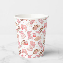 Vasos De Papel Chica de país Cowboy boots contra Gorras