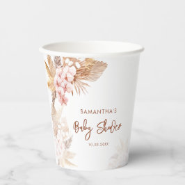 Vasos De Papel Chica de Pampas Grass Boho Baby Shower
