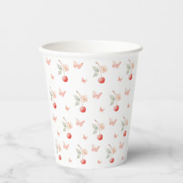 Vasos De Papel Chica Floral Cherry Blossom Baby Shower