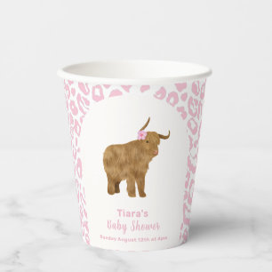 Vasos De Papel Chica Floral Rosa Cute Boho Holy Cow