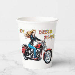 Vasos De Papel Chica Hot Dream Roads
