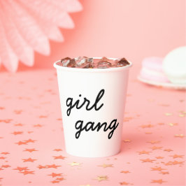 Vasos De Papel chica pandilla linda moderna chica poder guion fem