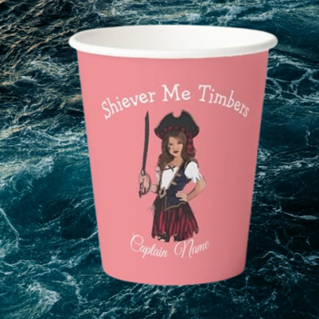 Vasos De Papel Chica Pirata  (Unleash Your Inner Pirate with Skull-Themed Party Supplies!)