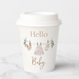 Vasos De Papel Chica rosa Boho Ropa de bebé