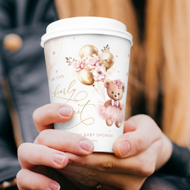 Vasos De Papel Chica Rosado Baby Shower Podemos Esperar (Subido por el creador)