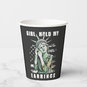 Vasos De Papel Chica, Sostenga Mi Declaración De Libertad Estadou