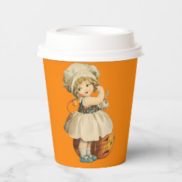 Vasos De Papel Chica tallando Halloween de Apple