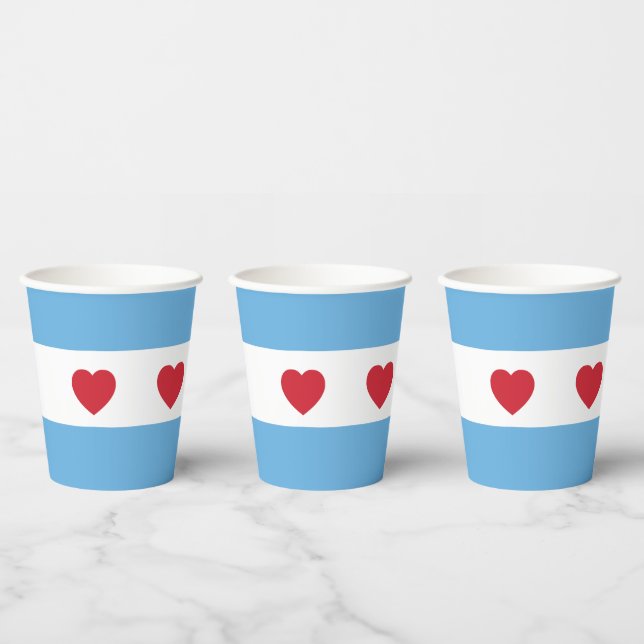 Vasos De Papel Chicago Love | Cubos de papel (Multi)