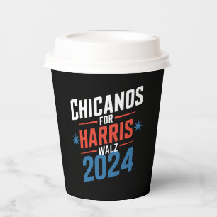 Vasos De Papel Chicanos por Harris Walz 2024 Presidencial 
