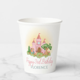 Vasos De Papel Chicas adoran cuento de hadas rosadas Princesa cum