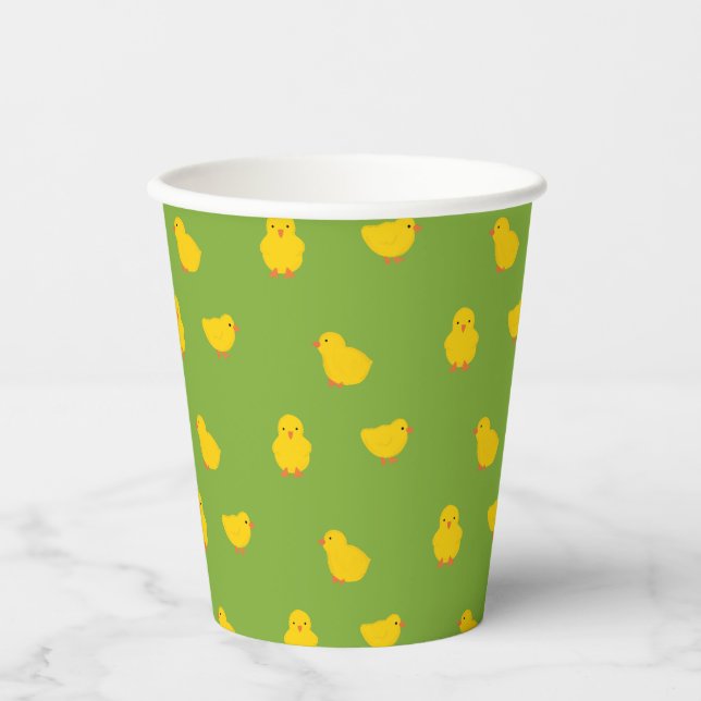 Vasos De Papel Chicas bebés en la granja de hierbas (Anverso)