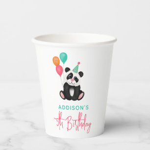 Vasos De Papel Chicas cortan la jungla panda oso quinto cumpleaño