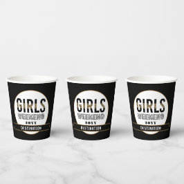 Vasos De Papel Chicas de fin de semana Chicas personalizados viaj