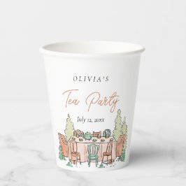 Vasos De Papel Chicas de té fiesta lindo cumpleaños