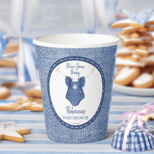 Vasos De Papel Chicas de vaqueros baby shower monogramadas