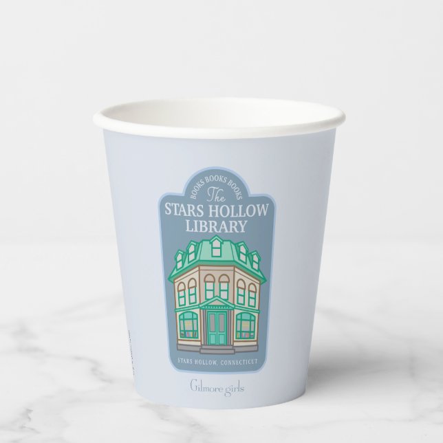 Vasos De Papel Chicas Gilmore | Biblioteca Stars Hollow (Anverso)