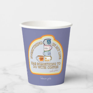 Vasos De Papel Chicas Gilmore Gráfico de Coffee Quote