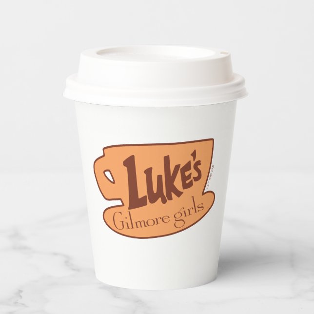 Vasos De Papel Chicas Gilmore | Logo de Luke's Diner (Anverso)