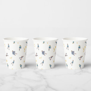 Vasos De Papel Chicas Patinaje helado, fiesta de cumpleaños de la