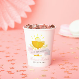 Vasos De Papel Chicas Primera Comunión Santa