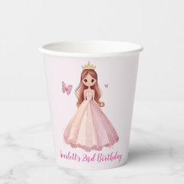Vasos De Papel Chicas Princess Birthday Party Personalizado