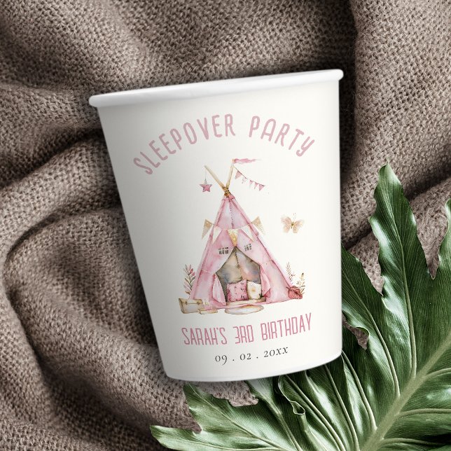 Vasos De Papel Chicas rosados Tienden a Sleepover Fiesta de Cumpl (Subido por el creador)