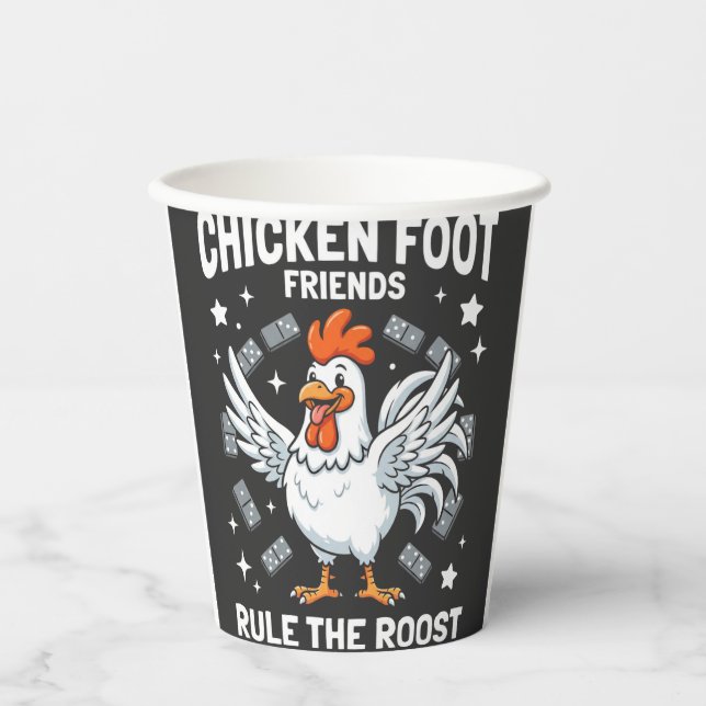 Vasos De Papel Chicken Foot Friends Rule the Roost (Anverso)