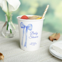 Vasos De Papel Chico azul un arco Baby shower