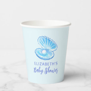 Vasos De Papel Chico de perla linda Baby Shower 