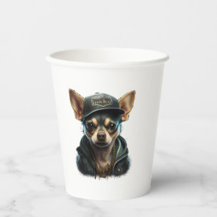 Vasos De Papel Chihuahua Guay Perro rap Hip-Hop Gangster