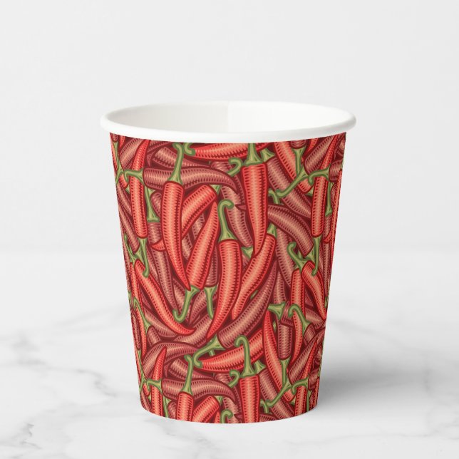 Vasos De Papel Chili Peppers (Izquierda)