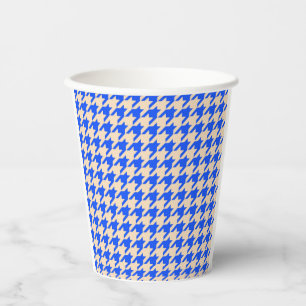 Vasos De Papel China Blue Houndstooth