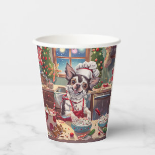 Vasos De Papel Chino Crestudo de Navidad: Repostería Navideña Fes