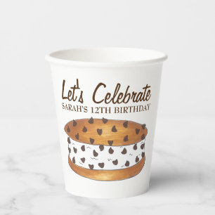 Vasos De Papel Chipwich Chip de chocolate Cocina helada Sandwich