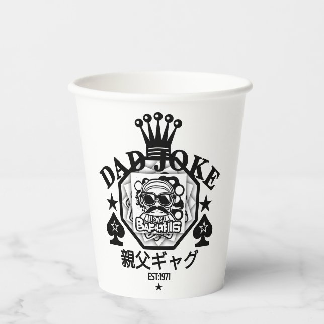 Vasos De Papel Chiste de PAPÁ 🔹🔹diseño divertido (Anverso)