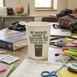 Vasos De Papel Chistosa cita de calculadora de examen final para
