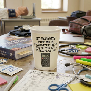 Vasos De Papel Chistosa cita de calculadora de examen final para 