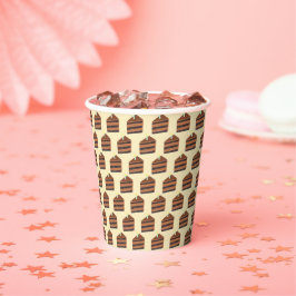 Vasos De Papel Chocolate Cake Slice