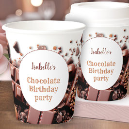 Vasos De Papel Chocolate caliente chocoholico cacao Nombre marrón