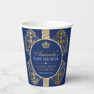 Vasos De Papel Chocolate Real Príncipe Baby Shower