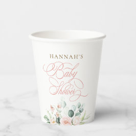 Vasos De Papel Chorreo de bebé en flor Baby Shower