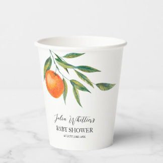 Vasos De Papel Chorreo de Clementina "Cutie" Baby Shower