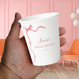 Vasos De Papel Chorro de cinta francesa Coquette rosa para desped
