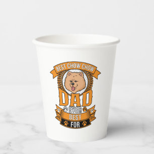 Vasos De Papel Chow Papá Perro Siempre Corona Huellas De Patas
