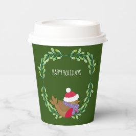 Vasos De Papel Christmas Bird On A Branch Paper cup